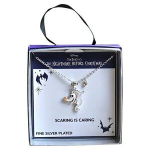 Disney Tim Burton Nightmare Before Christmas "Zero" Fine Silver-Plated Necklace